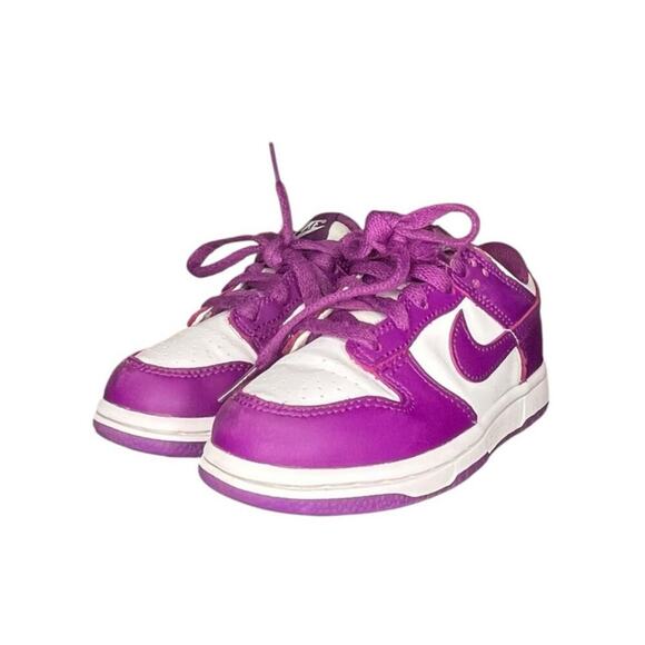 ***SOLD*** Nike Dunk Low Retro 'Light Fushia' Sneakers Size 11C Kids - Picture 2 of 6